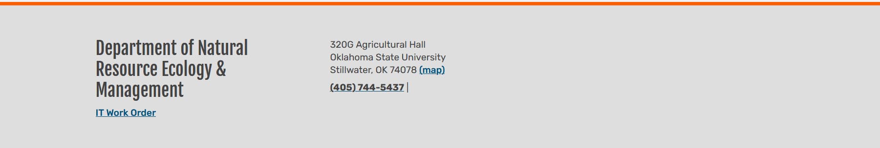 Departmental footer example.