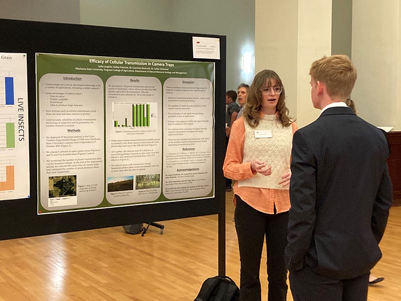 Lydia Laughlin presenting her poster.