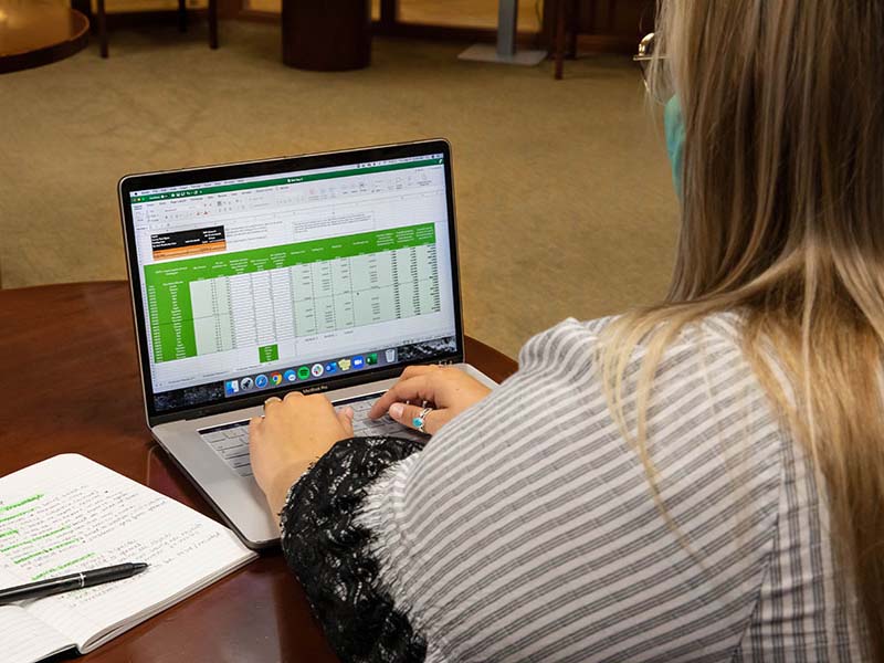 A girl typing on a laptop. A girl typing on a laptop.