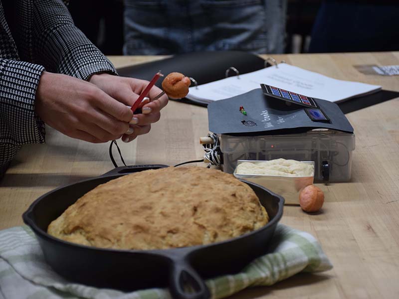 Bread in a pan. Bread in a pan.