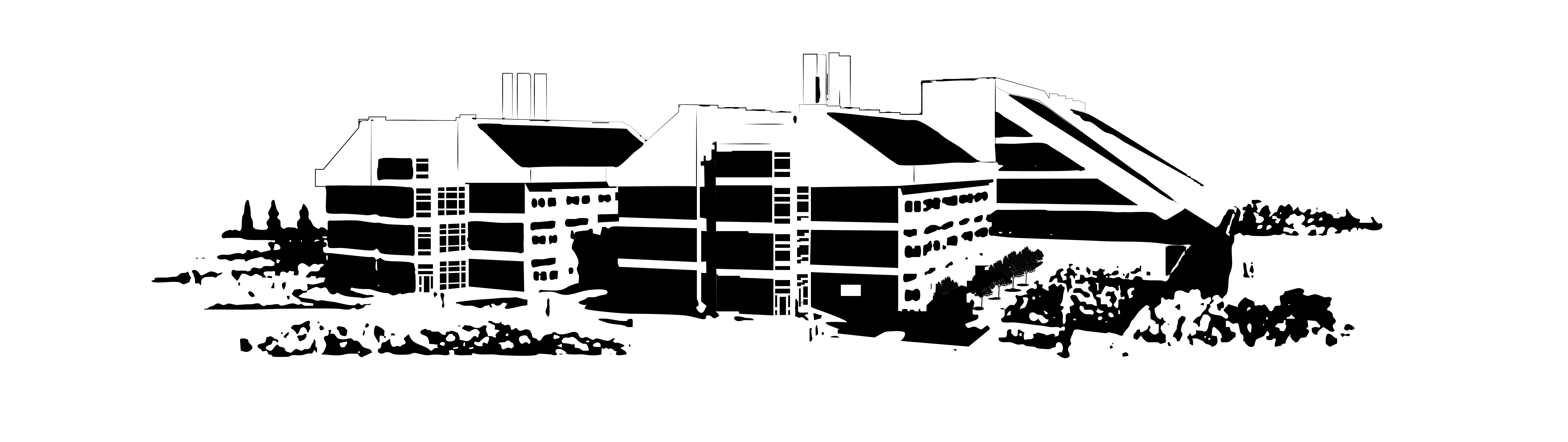 A black and white outline of the Entemology and Plant Pathology building.
