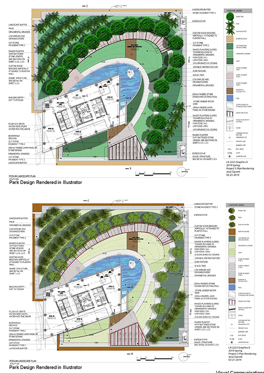LA 2223: Visual Communication 2 - Master Plan Rendering