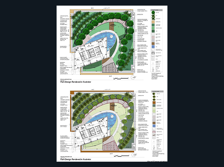 LA 2223: Visual Communication 2 - Master Plan Rendering