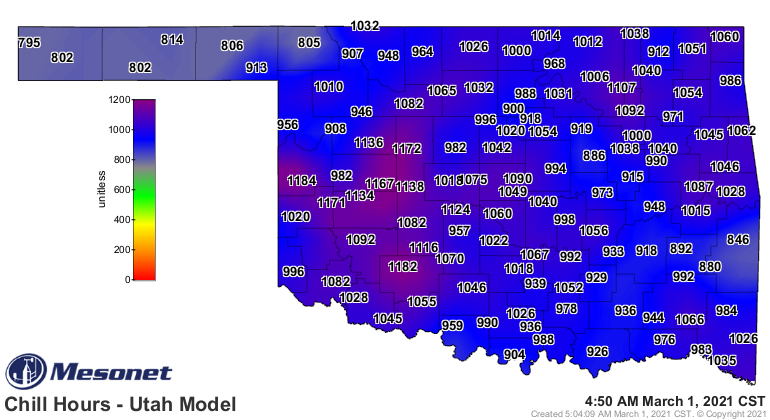 Chill hours 1 Mar 2021