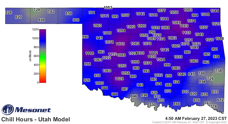 Chill Hours - Utah Model Feb 27, 2023