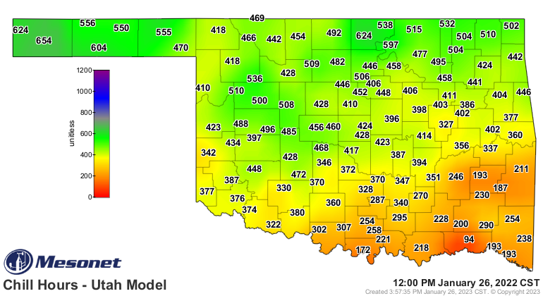 Chill Hours 26 January 2022 CST Chill Hours Utah Model 26 January 2022 CST