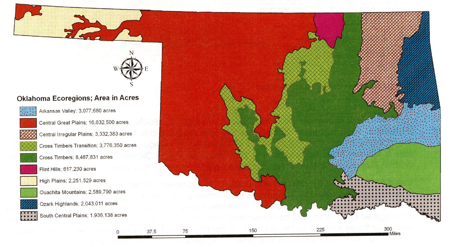 A map of Oklahoma with different forest areas. A map of Oklahoma with different forest areas.