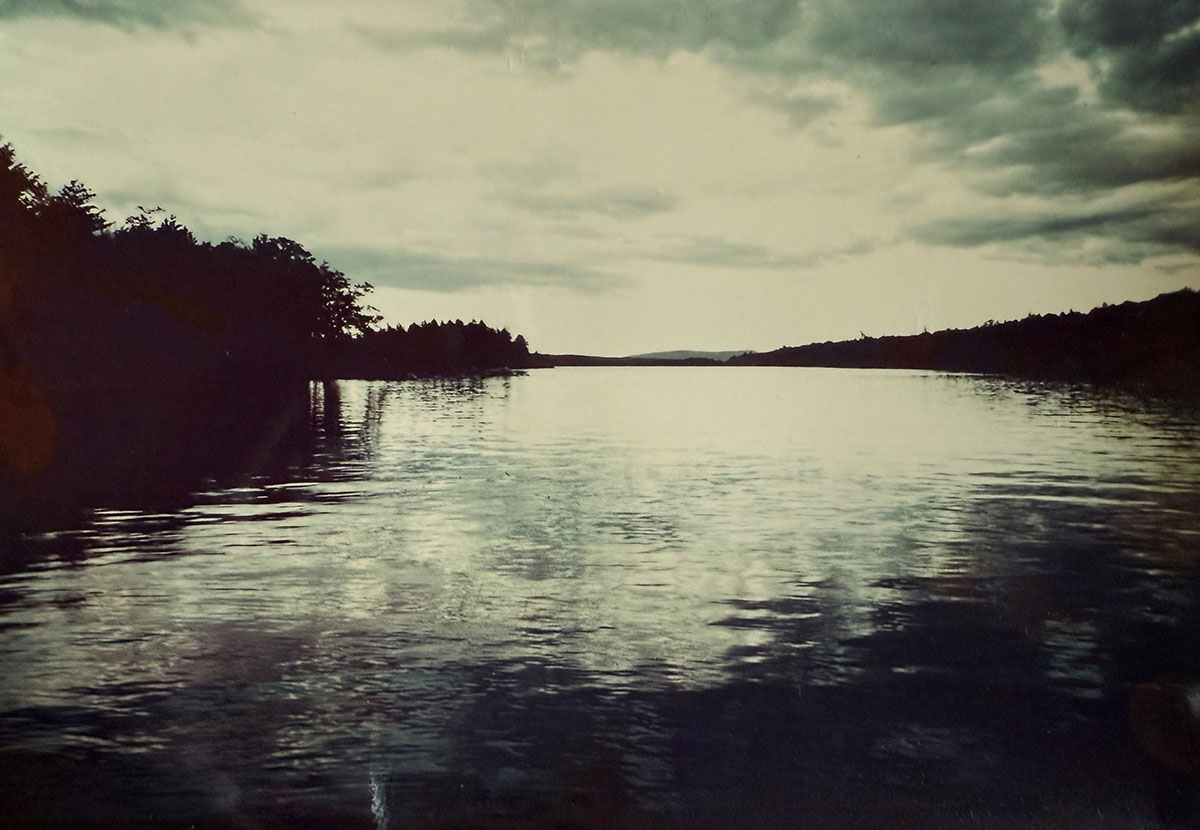 A river with trees on both sides. A river with trees on both sides.