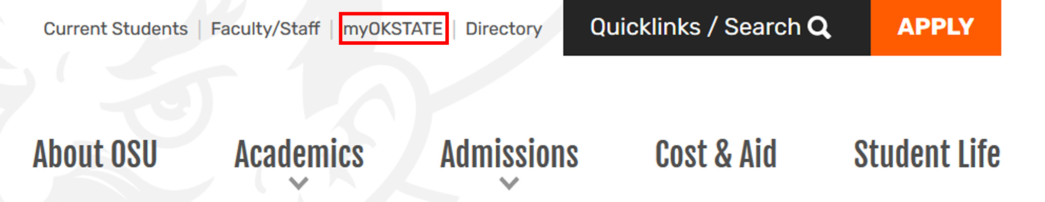 Log into my.okstate.edu